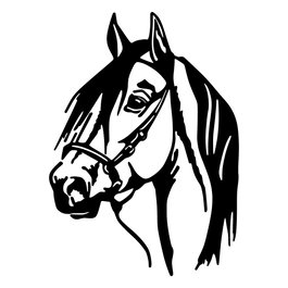 Wallity Horse Head Escultura de Pared de Metal Negra